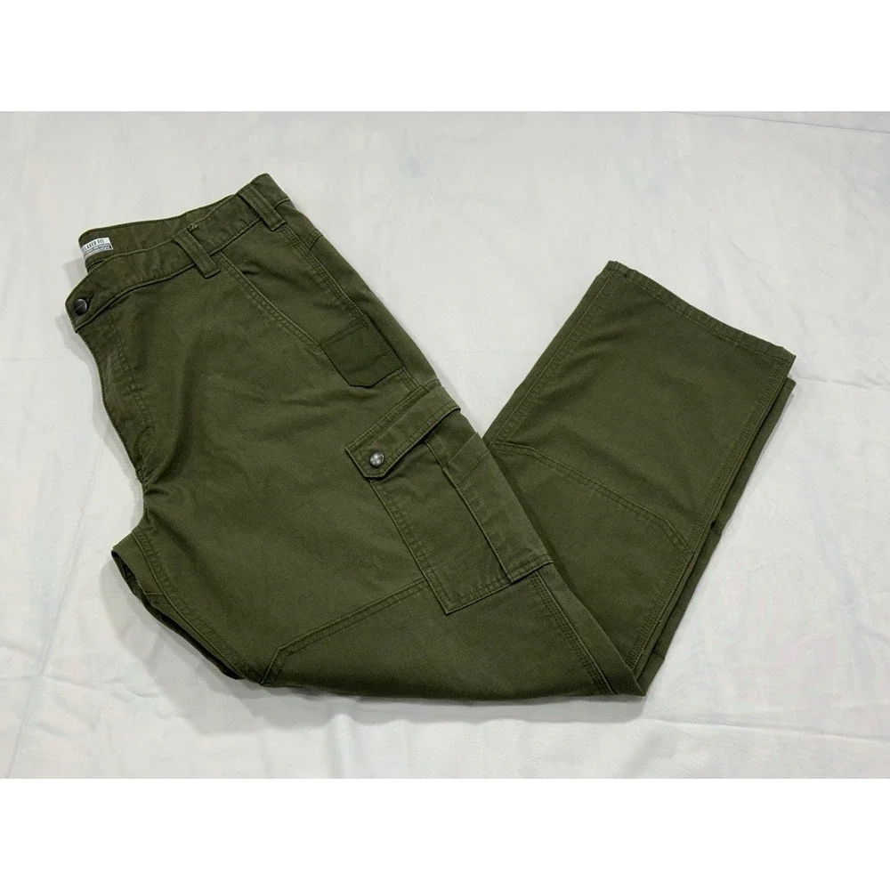 Carhartt Pants Mens 40x32 Green Rugged Flex Ripstop Cargo Relaxed Fit BN5461-M